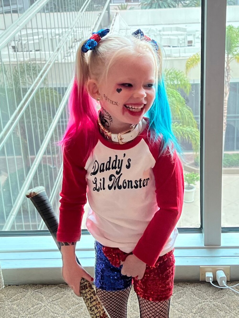 Harley Quinn Halloween Costume For Toddler Girls Outfit - Picture 7 of 7